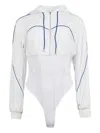 Fleur Du Mal Trackstar Bodysuit In White