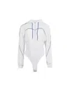 Fleur Du Mal Trackstar Bodysuit In White