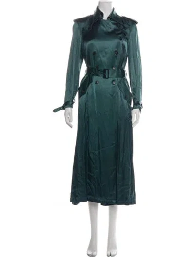 Pre-owned Fleur Du Mal Trench Coat In Green