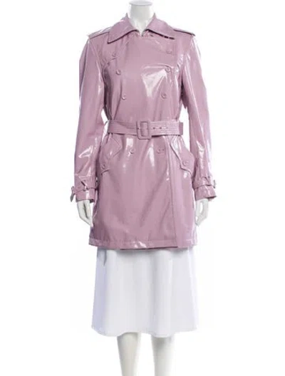 Pre-owned Fleur Du Mal Trench Coat In Purple