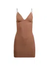 Fleur Du Mal Le Stretch Micro Triangle Slip In Brown