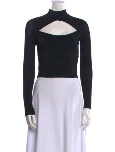 Pre-owned Fleur Du Mal Turtleneck Long Sleeve Top In Black