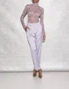 Fleur Du Mal Tuxedo Panther Pants In Thistle In Multi