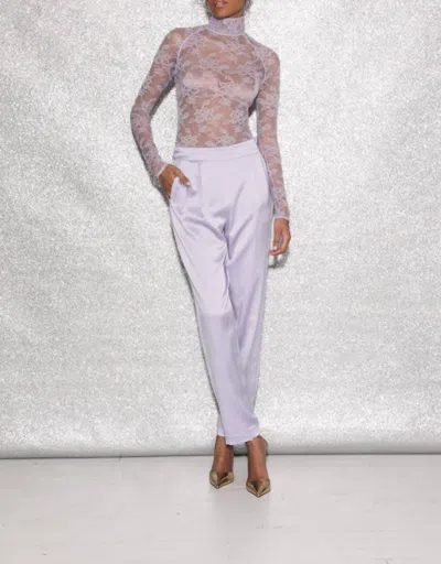 Fleur Du Mal Tuxedo Panther Pants In Thistle In Gray