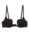 Fleur Du Mal Le Stretch Micro U-plunge Bra In Black