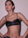 Fleur Du Mal Ultra Cropped Cami In Black