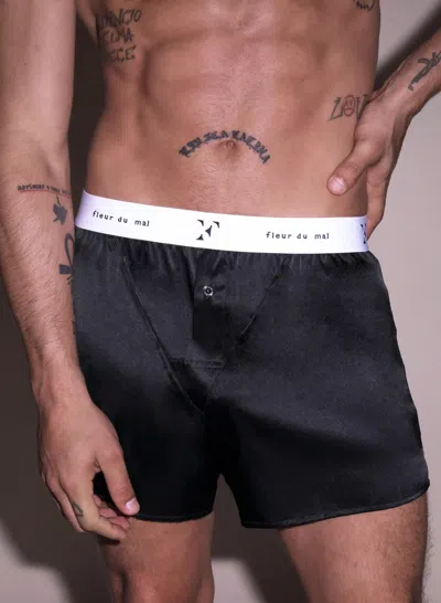 Fleur Du Mal Unisex Boxer Short In Black