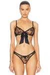 Fleur Du Mal Black Untie Me Demi Bra In Black