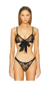Fleur Du Mal Black Untie Me Demi Bra In Black