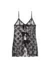 Fleur Du Mal Foxy Lace Peek-a-boo Bodysuit In Black