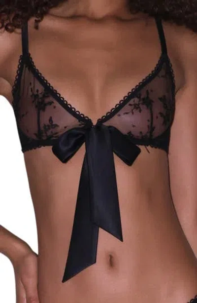 Fleur Du Mal Untie Me Underwire Demi Bra In Black