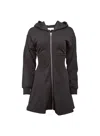 Fleur Du Mal Unzip Me Hoodie Dress In Black