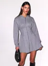 Fleur Du Mal Unzip Me Hoodie Dress In Gray