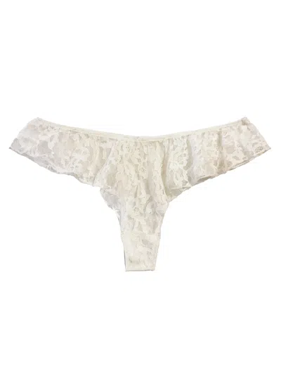 Fleur Du Mal Venus Lace Flutter Panty In Ivory