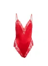 Fleur Du Mal Venus Lace Teddy In Rouge