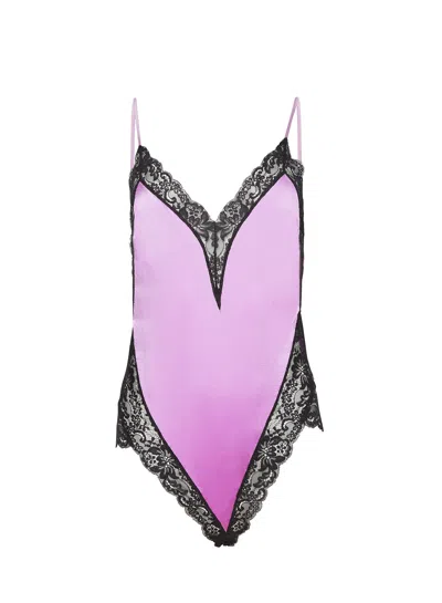 Fleur Du Mal Venus Lace Teddy In Spring Lavender