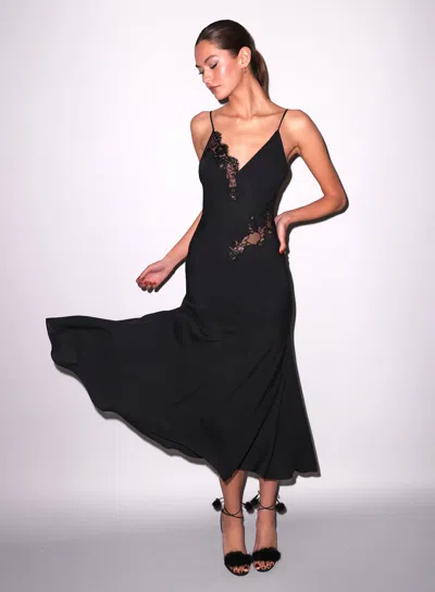 Fleur Du Mal Vivienne Maxi Dress In Black