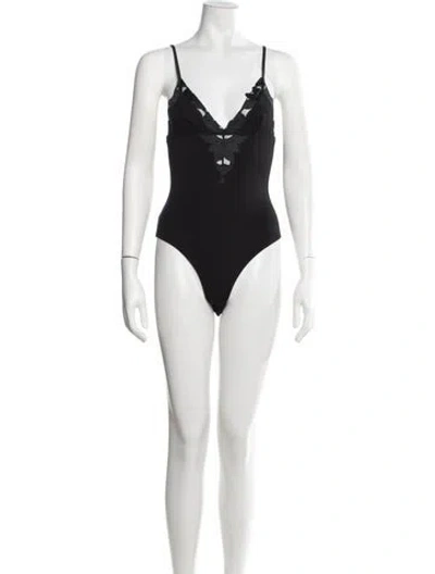 Pre-owned Fleur Du Mal V-neck Jumpsuit In Black