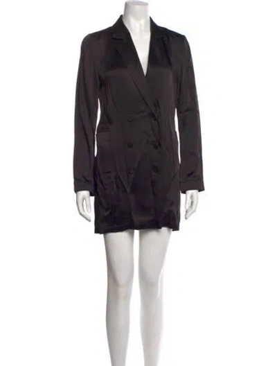 Pre-owned Fleur Du Mal V-neck Mini Dress In Black