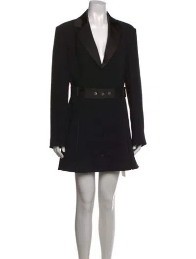 Pre-owned Fleur Du Mal V-neck Mini Dress In Black