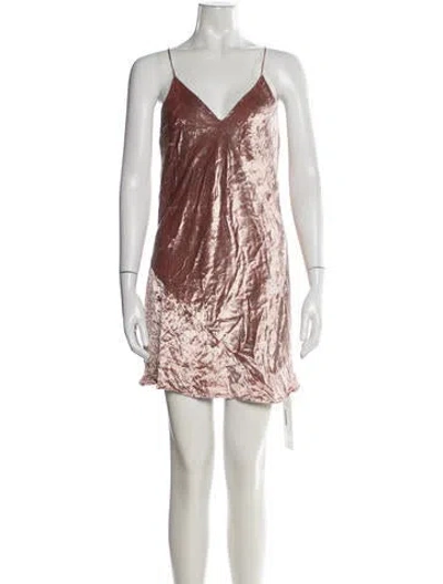 Pre-owned Fleur Du Mal V-neck Mini Dress In Multi
