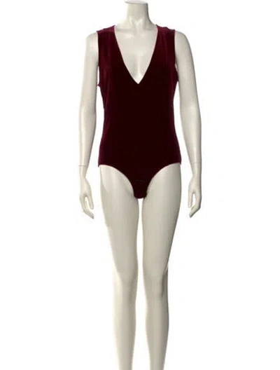 Pre-owned Fleur Du Mal V-neck Sleeveless Bodysuit In Neutral