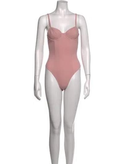 Pre-owned Fleur Du Mal V-neck Sleeveless Bodysuit W/ Tags In Pink