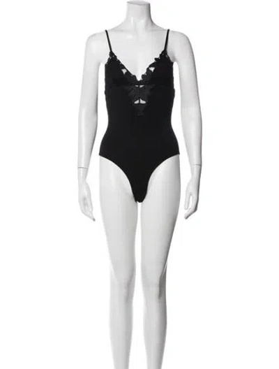 Pre-owned Fleur Du Mal V-neck Sleeveless Bodysuit In White