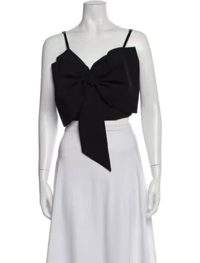 Pre-owned Fleur Du Mal V-neck Sleeveless Crop Top In Black
