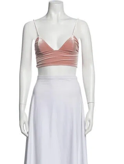 Pre-owned Fleur Du Mal V-neck Sleeveless Crop Top In Purple