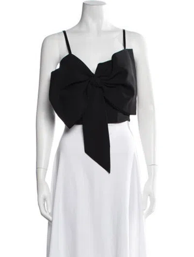 Pre-owned Fleur Du Mal V-neck Sleeveless Crop Top W/ Tags In Black