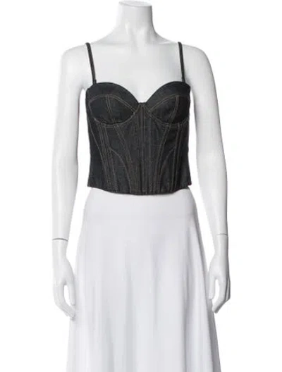 Pre-owned Fleur Du Mal V-neck Sleeveless Crop Top W/ Tags In White