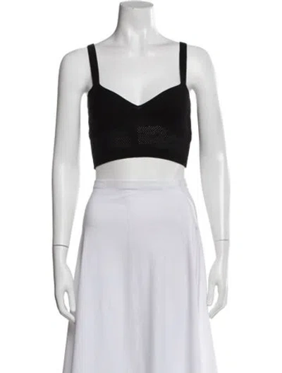 Pre-owned Fleur Du Mal V-neck Sleeveless Crop Top In White