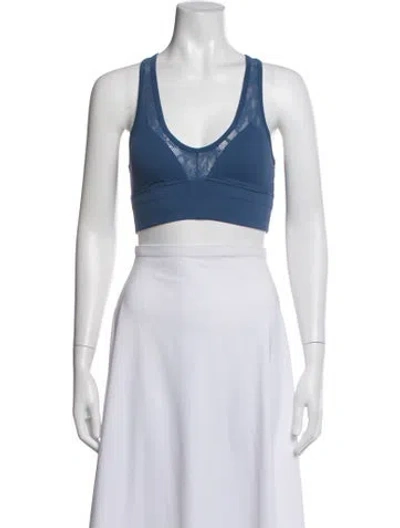 Pre-owned Fleur Du Mal V-neck Sleeveless Sports Bra In Black