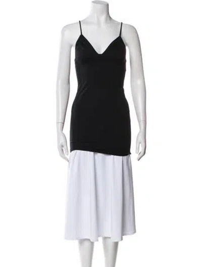 Pre-owned Fleur Du Mal V-neck Sleeveless Top In Black