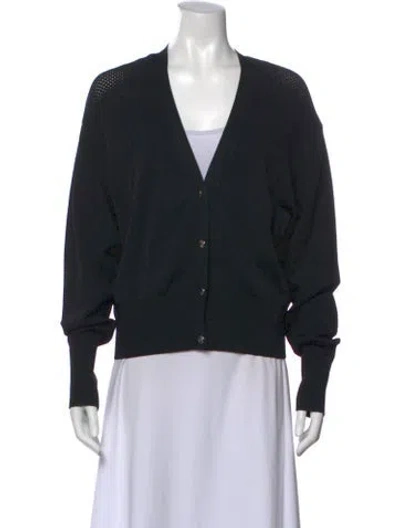 Pre-owned Fleur Du Mal V-neck Sweater In Black