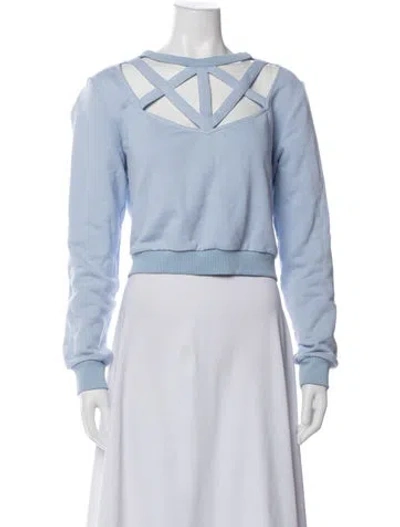 Pre-owned Fleur Du Mal V-neck Sweater In Blue
