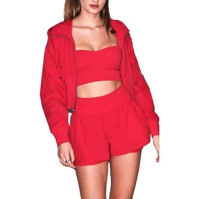 Fleur Du Mal Warm Up Track Short In Red