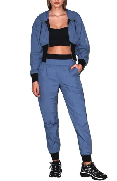 Fleur Du Mal Warm Up Track Pant In Blue