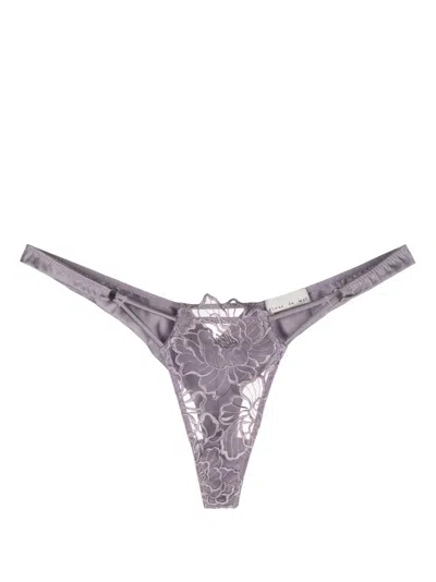 Fleur Du Mal Whitney Lace-overlay Briefs In Lilacs