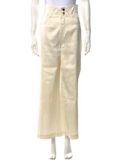 Pre-owned Fleur Du Mal Wide Leg Pants In Neutrals