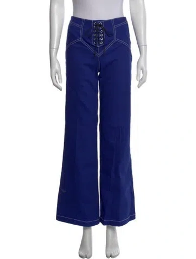 Pre-owned Fleur Du Mal Wide Leg Pants W/ Tags In Blue