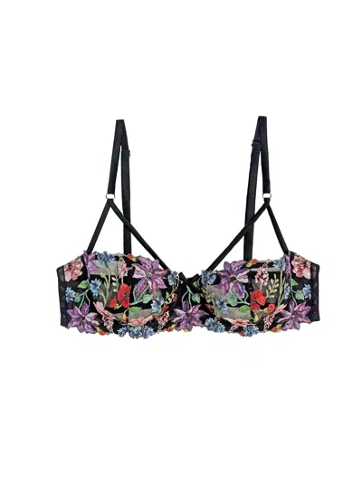 Fleur Du Mal Wildfleur Balconette Bra In Multi