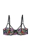 Fleur Du Mal Wildfleur Balconette Bra In Black