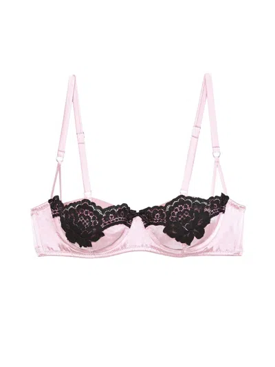 Fleur Du Mal Women's  X Marilyn Monroe All About Eve Silk Balconette Bra In Pink