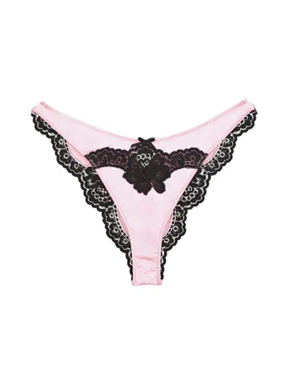 Fleur Du Mal Women's  X Marilyn Monroe All About Eve Silk Cheeky Briefs In Pink