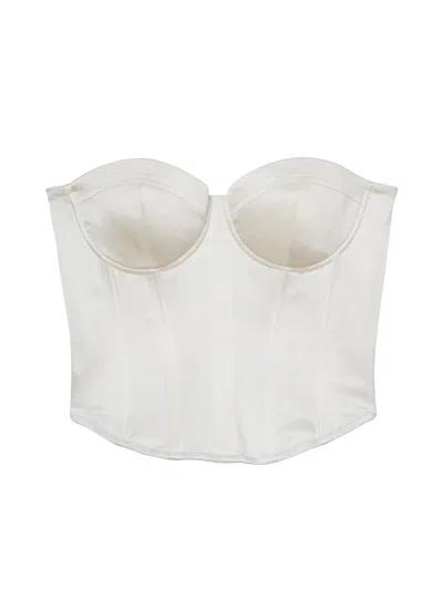 Fleur Du Mal Women's Hamptons Bustier Top In Ivory