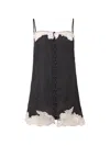 Fleur Du Mal Juliet Lace Button Slip In Black