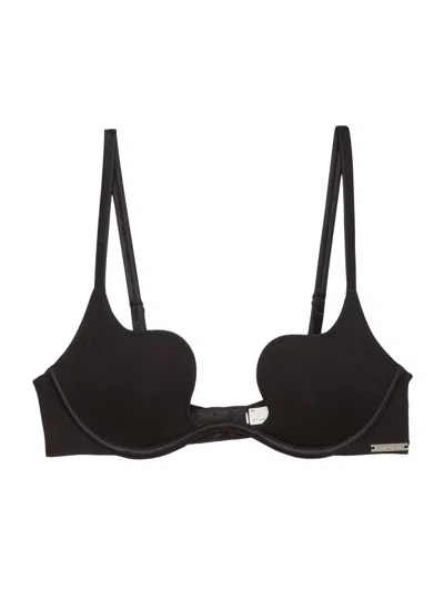 Fleur Du Mal Le Stretch Micro U-plunge Bra In Black