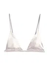 Fleur Du Mal Women's Luxe Triangle Bra In Ivory